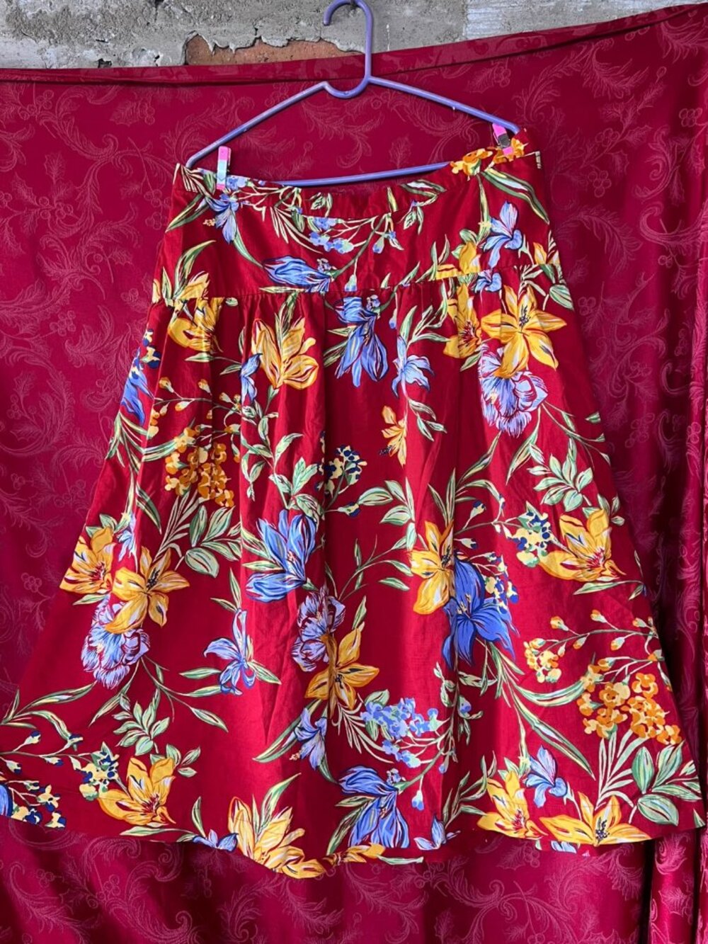 A New Day Women Floral Print Flowy Skirt Size XL